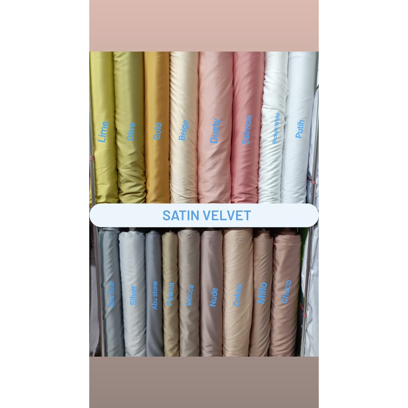 Kain Satin Velvet by Cavali (Harga Per Setengah Meter)