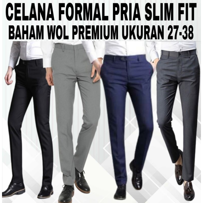 CELANA PANJANG FORMAL PRIA SLIMFIT CELANA KANTOR PRIA SLIMFIT