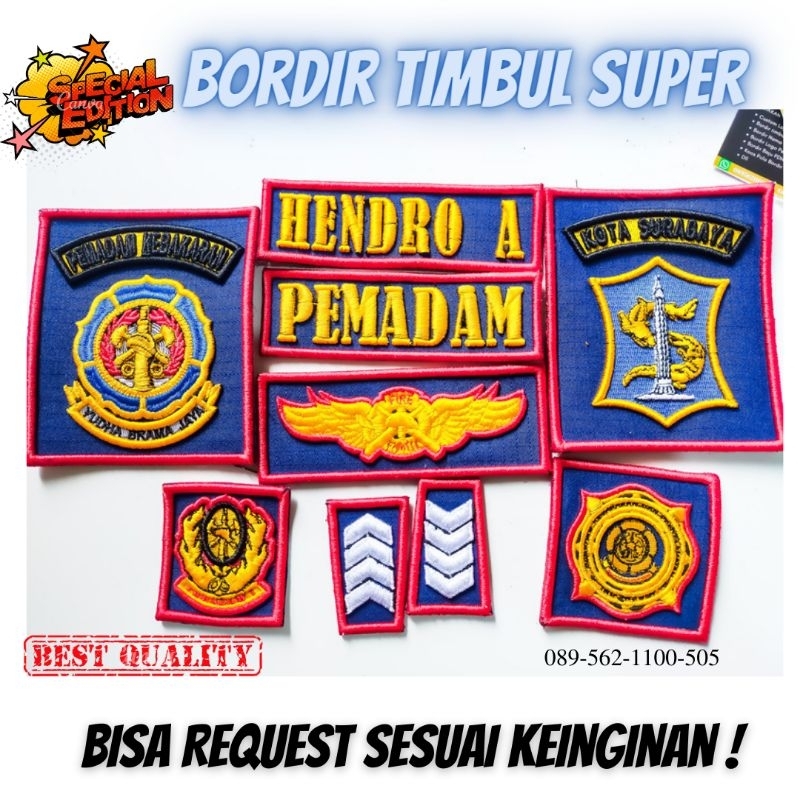 logo pemadam timbul | atribut pemadam murah