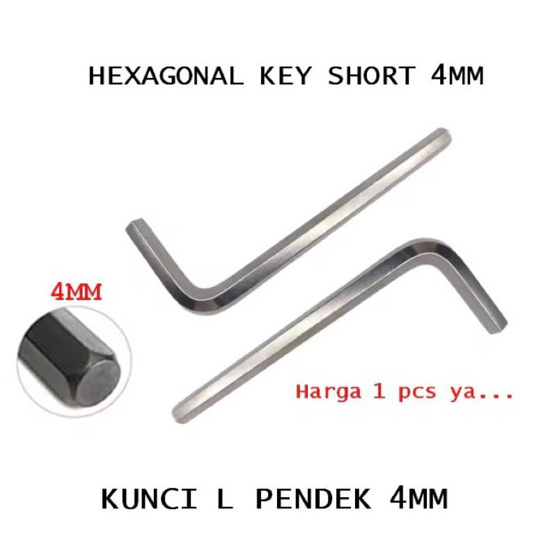 Kunci L Ukuran 4 mm Segi Enam Mur Baut