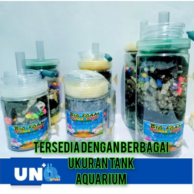 FILTER BIO FOAM AERATOR MEDIA PENJERNIH AIR AQUARIUM KOMPLIT