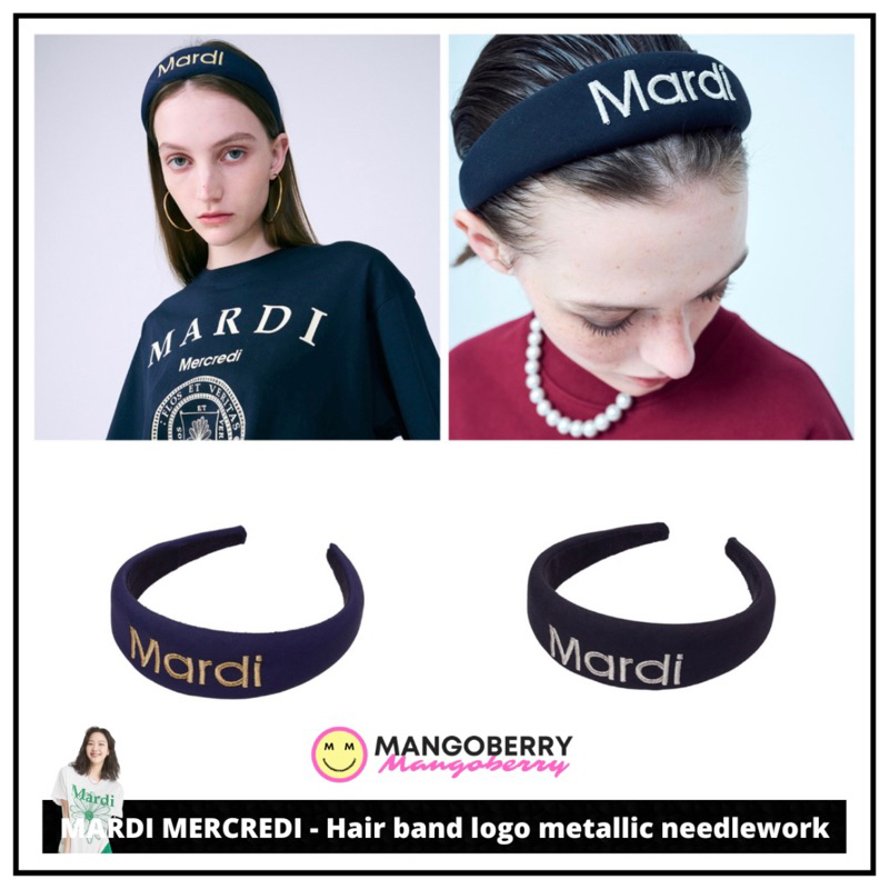 MARDI MERCREDI - Hair Band Logo Metallic Needlework