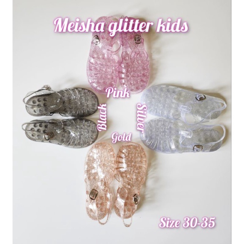 kids meisha jelly transparant blink/meisha jelly shoes anak/sandal jelly kids/sandal karet anti slip/sandal kekinian korea/jelly shoes import/sepatu sandal slippers/sepatu lucu anak