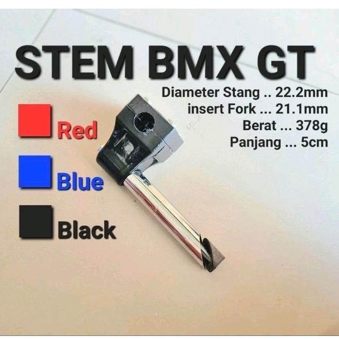 Tiang Stang Stem Sepeda BMX GT Model Hammer Untuk Fork Garpu Standar Stem BMX GT