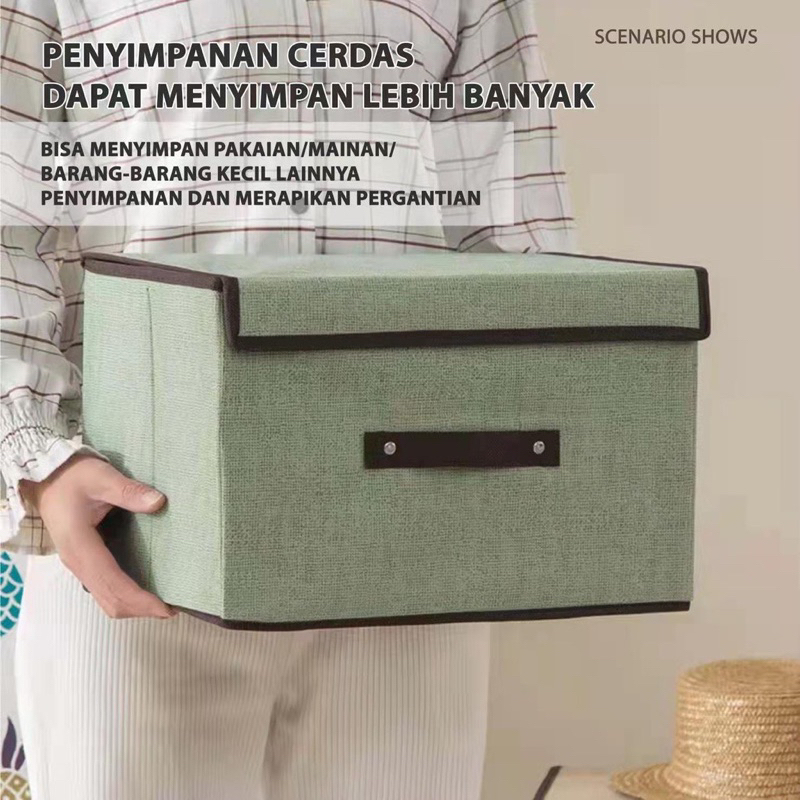 STORAGE BOX Organizer Kotak Tempat Penyimpanan Baju Mainan Lipat Multifungsi Praktis Set Kecil dan Besar