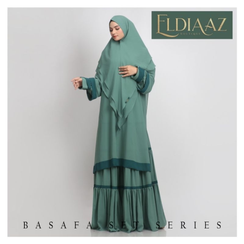 Gamis syari Basafa by eldiaaz babydol armany polos kombinasi warna