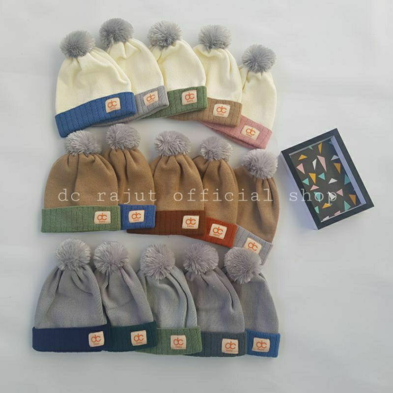 Topi kupluk jambul anak model DC two syone colors