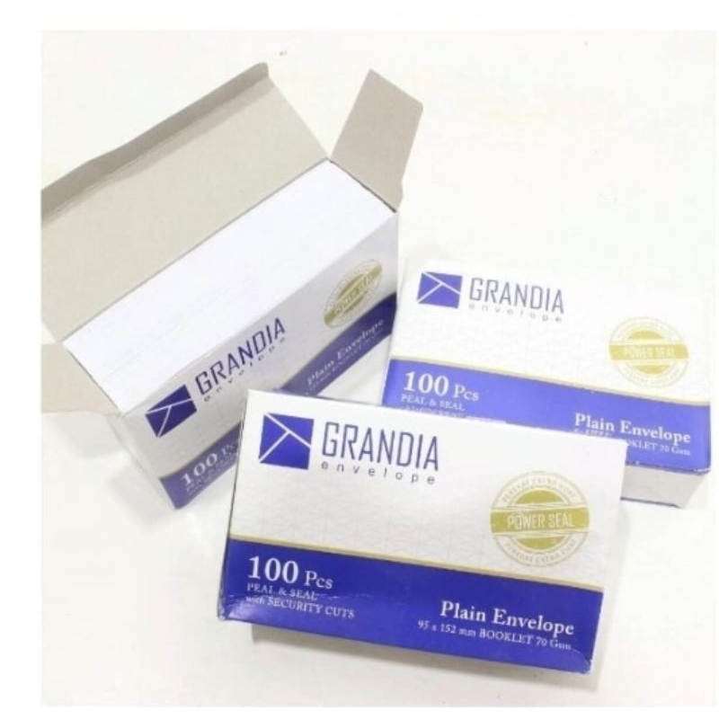 

AMPLOP PUTIH 1 PACK ISI 100 PCS MERK GRANDIA