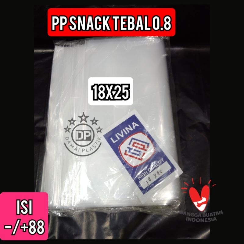 Kantong Plastik PP Snack Tebal 0.8 PP Kerupuk Keripik 0,8 Ukuran 22x40 20x30 17x30 17x35 25x40 18x25 18x30 20x35 15x30 15x25 25x35 18x25 12x20 12x25