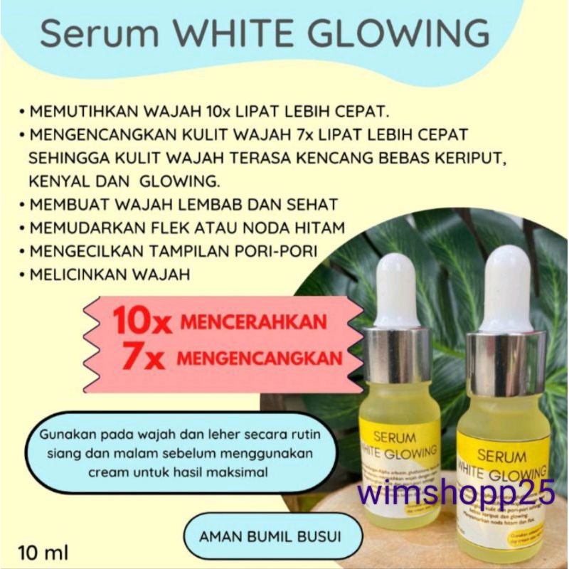 serum whithening glowing/serum pemutih wajah/serum alpha albutin