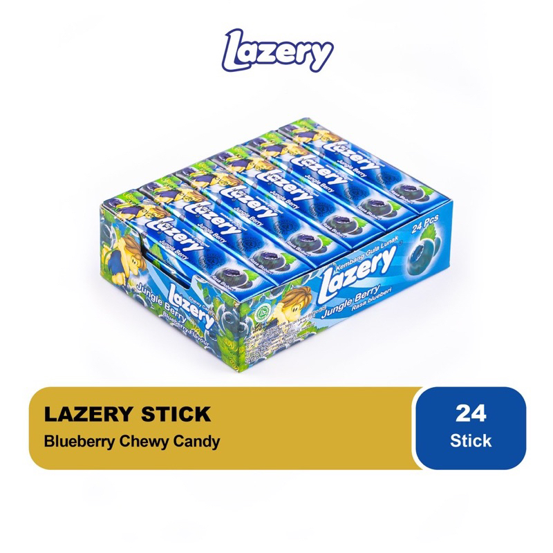 

Permen Lazery Stik stroberi 24 Stik - Lazery Stick Blueberry Candy