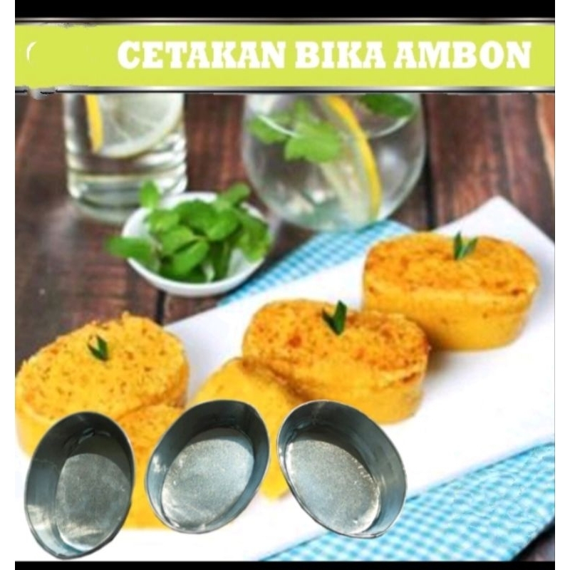 Cetakan Bika Ambon mini oval