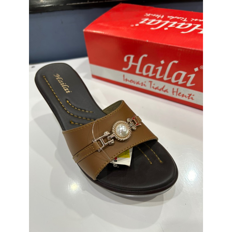 Sandal Wanita Hailai Tali Gesper Wedges Heels 7CM [ORI 100%]