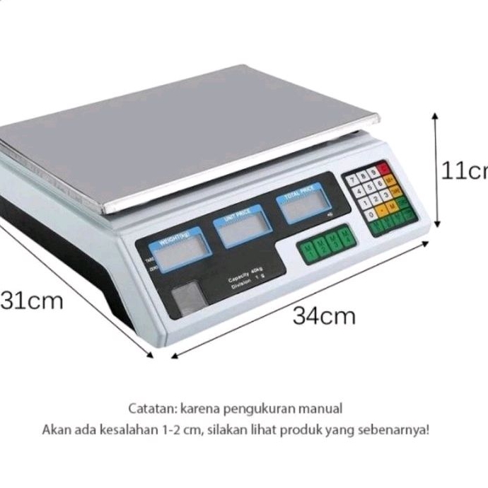 Timbangan Buah Digital 40KG - Digital Computing Scale Double Display