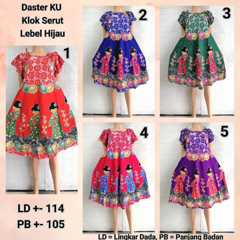 DASTER KLOK KU LABEL HIJAU LD +- 114 PB +- 105 ADEM BOPA