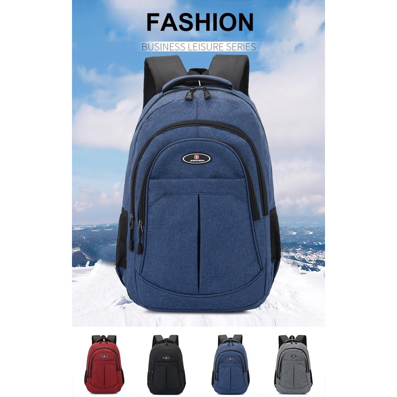 Tas ransel pria Denim tas sekolah anak ransel laptop backpack pria tas kerja polos simple tas Denim simple tas ransel korea