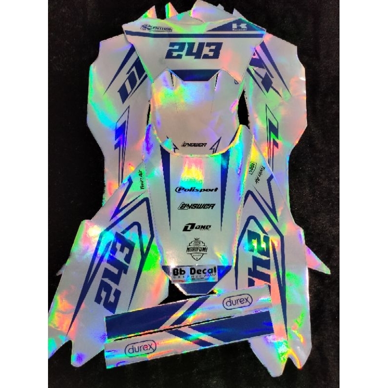 decal stiker D-Tracker hologram decal KLX hologram