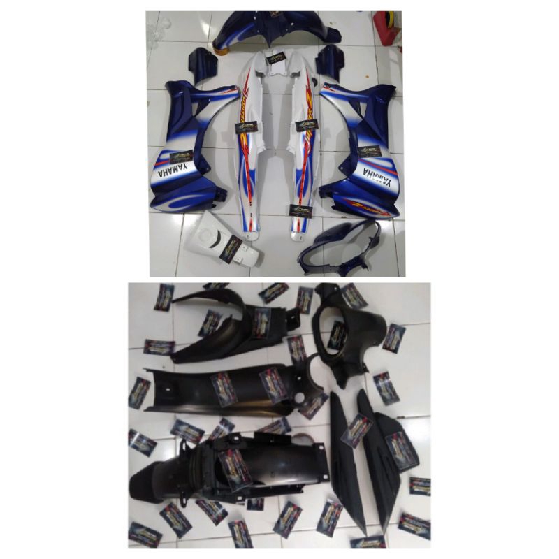 Cover Body Jupiter Z Lama / Jupiter Z Old Biru Putih 2005 Full Set Halus Kasar Cover Bodi Yamaha Jup