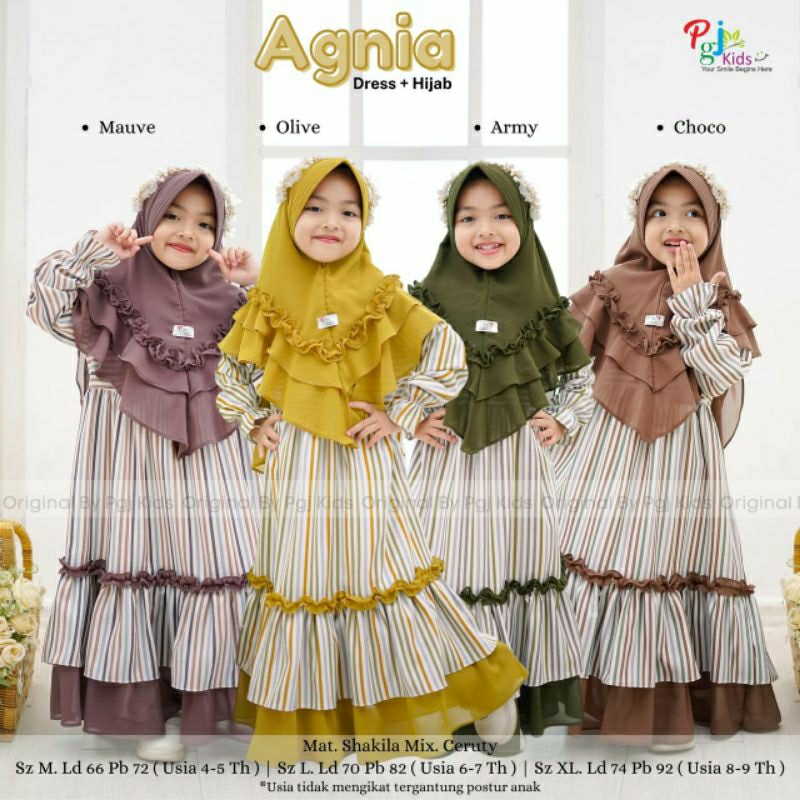 Agnia dress kids + hijab