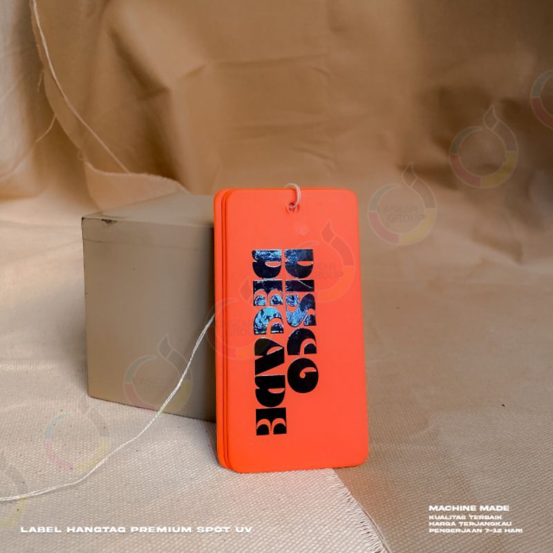 

hangtag spot uv, hangtag distro