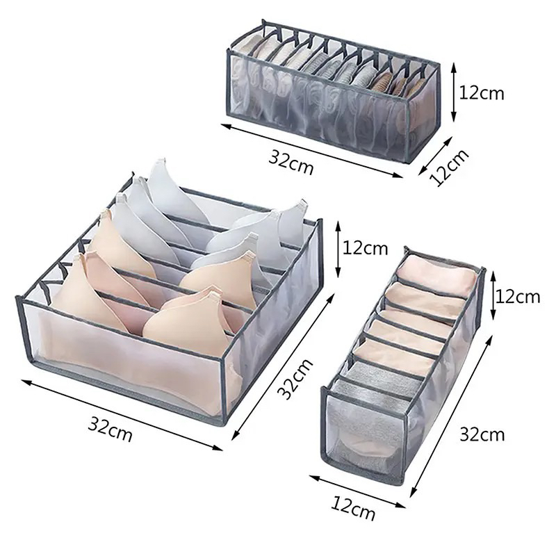 Storage Sekat Pakaian Organizer Lemari Set isi 3pcs /Tempat Penyimpanan Pakaian dalam