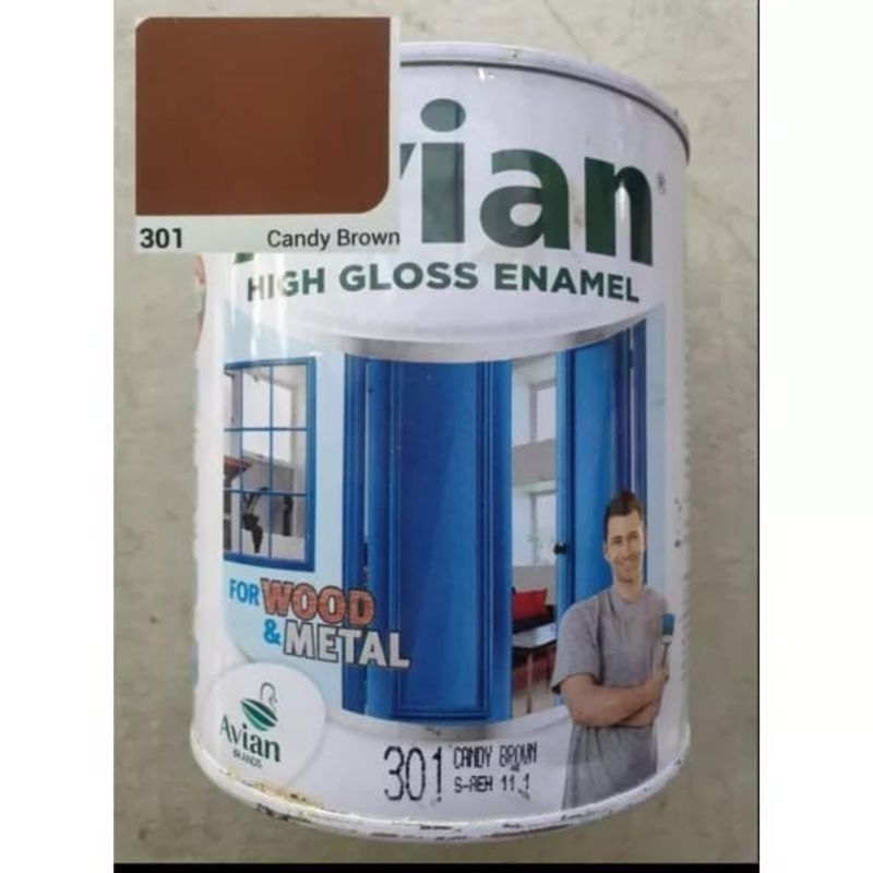 ✨Cat kayu dan besi Avian warna candy brown