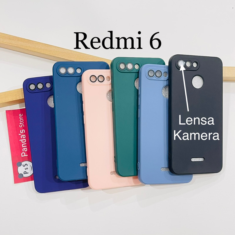 Case Redmi 6 Lenspro Makaron Full Color Softcase Pro Lensa