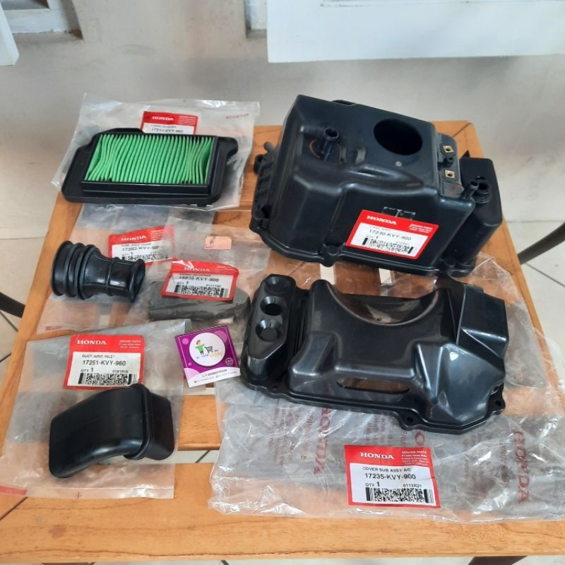 Box Tutup Cover Filter Fullset Beat Karbu Scoopy Spacy Karbu Original AHM