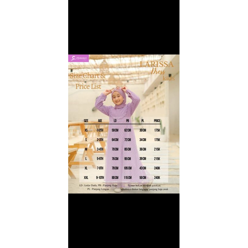 Larissa kids by iswah hijab