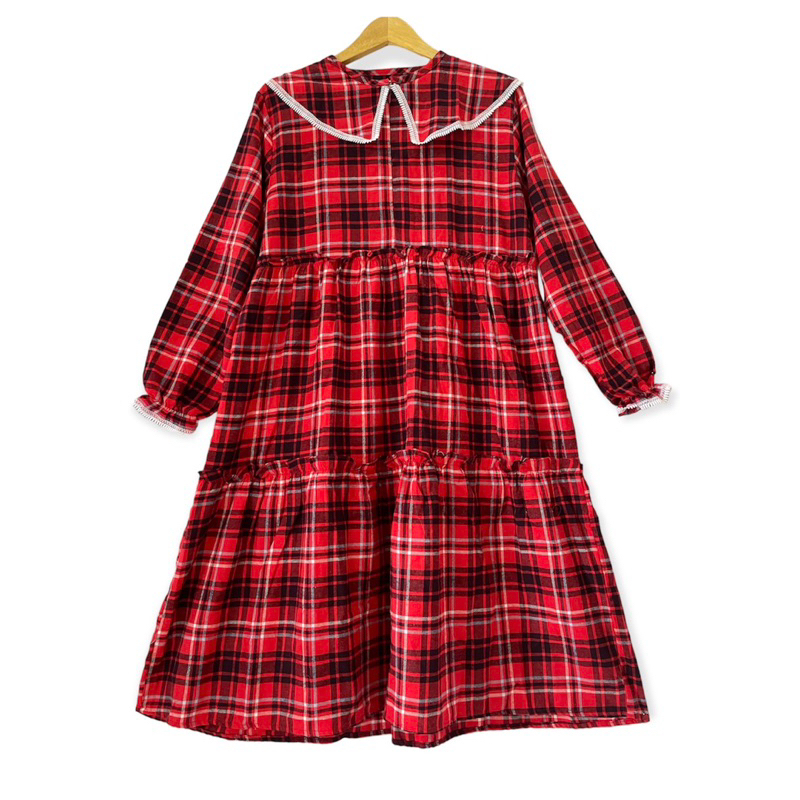 Tunik Anak Amora Tunik Anak Bahan Flanel Neeca Kiddos Midi Dress Flanel Anak Size 6 8 10 12 14 Y