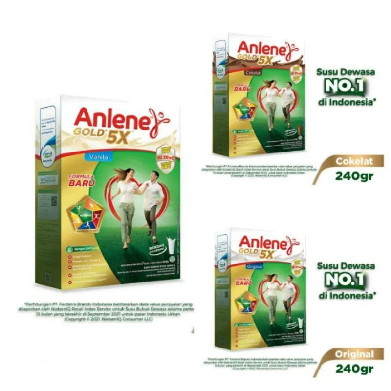 

ANLENE GOLD ORIGINAL / VANILA / COKLAT 240GR