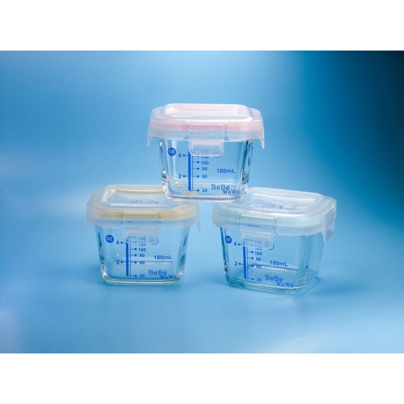 PROMO SEN TERLARIS Glass Food Container BW002-1 / Glass Storage MPasi + penutup BPA FREE / Mangkok Kaca Tempat Makan Bayi