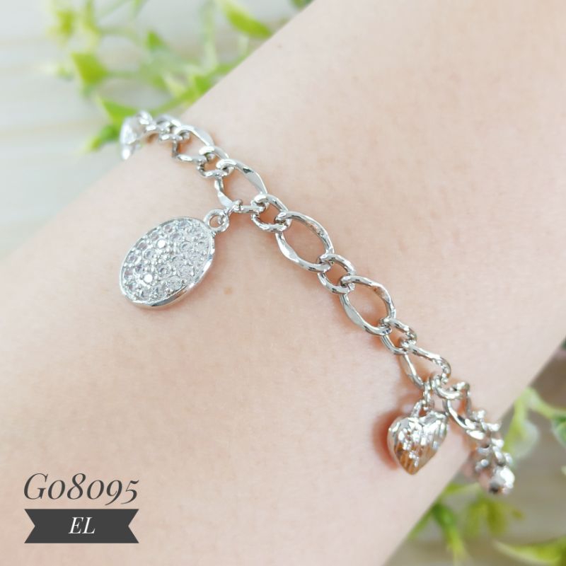 Gelang fashion rantai jurai Silver (22 cm) G08095