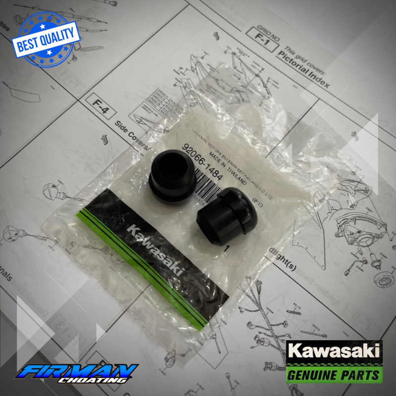 TUTUP BEHEL PLUG HITAM NINJA RR OLD ORIGINAL KAWASAKI 92066-1484