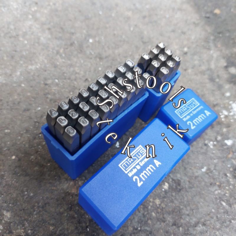 

masus ketok huruf&angka 2 mm stamp punch set mrek masus germany