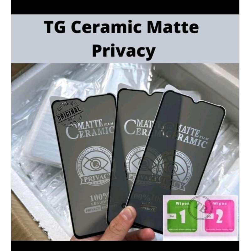 TG Tempered Glass Ceramic Spy Xiaomi Redmi Note 10 Lite Anti Gores Matte Ceramic Privacy  Spy