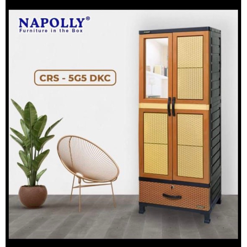 Lemari Plastik Napolly Cermin Laci Bawah