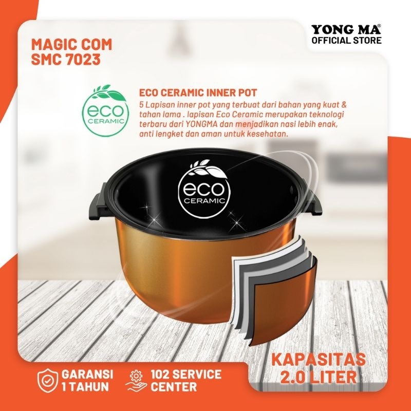 RICE COOKER YONG MA SMC-7023 R 2L