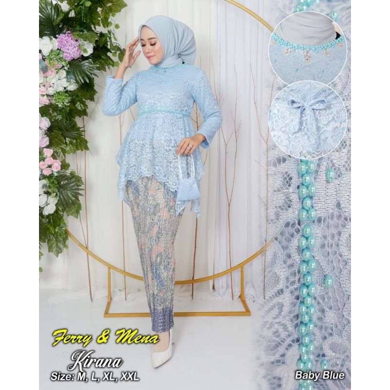 Kebaya Kirana Setelan Rok Plisket / Kebaya Wisuda Pesta Tunangan Modern / Kebaya Murah Kwalitas Premium