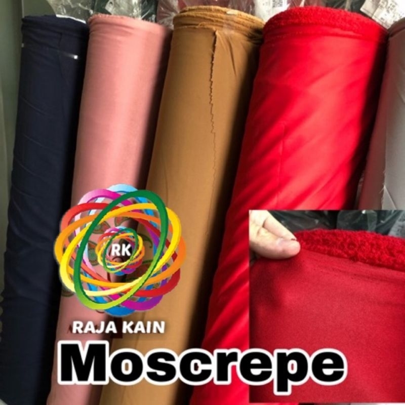 Kain MOSCREPE Premium 1 Roll ( 50 yard ) / Bahan Kain Mosscrepe Kain Arabian Crepe Tebal