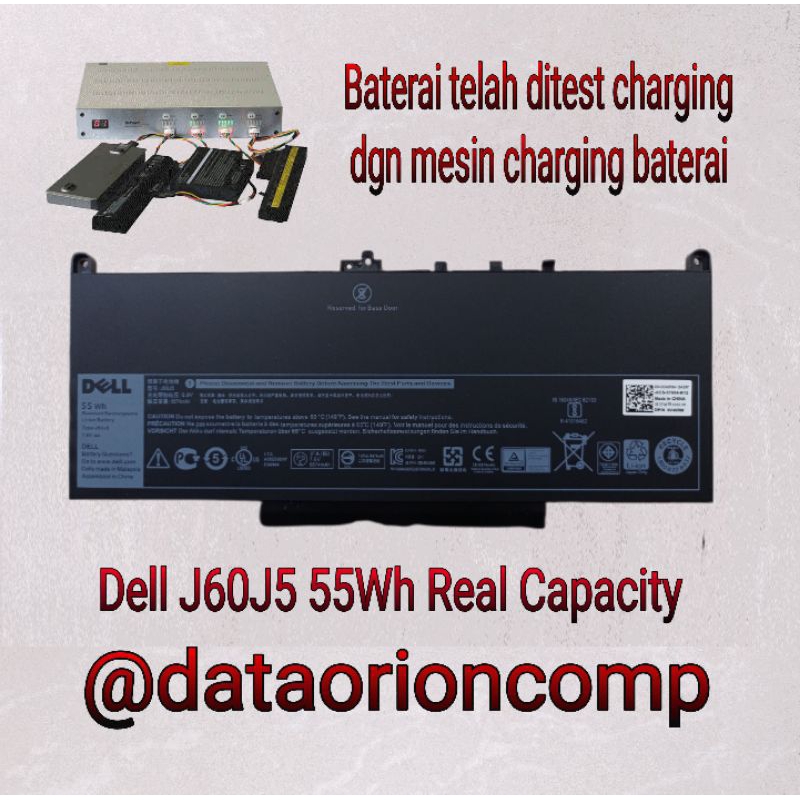 Baterai dell latitude E7270 E7470 J60J5 MC35Y 55 Wh