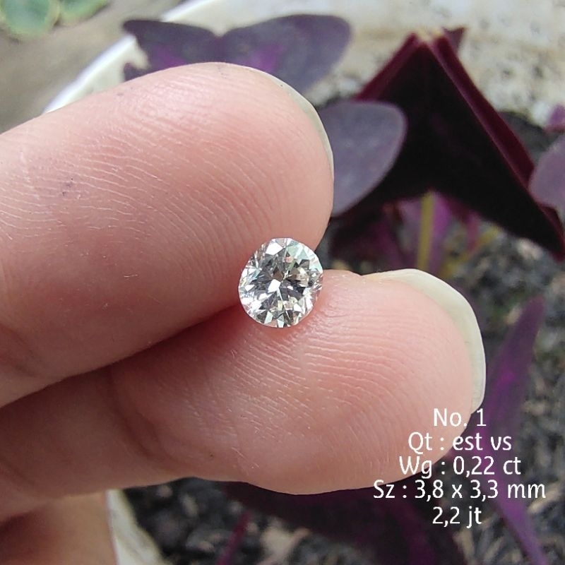 Natural diamond - Berlian asli 0,20 - 0,40 carat Oval Cut Diamond (cutting oval)