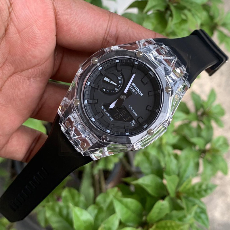 Casio G-Shock GA-2100 SKE-7ADR Custom Clear black