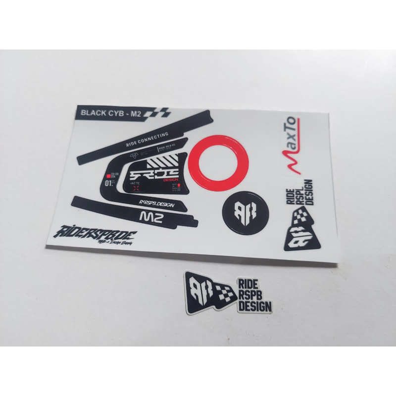 BLACK CYB M2 - STICKER DECAL SKIN COVER GARSKIN INTERCOM SENA MAXTO M2