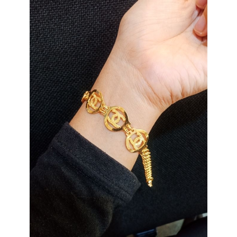 Gelang C C rantai coco Lapis Mas Penang