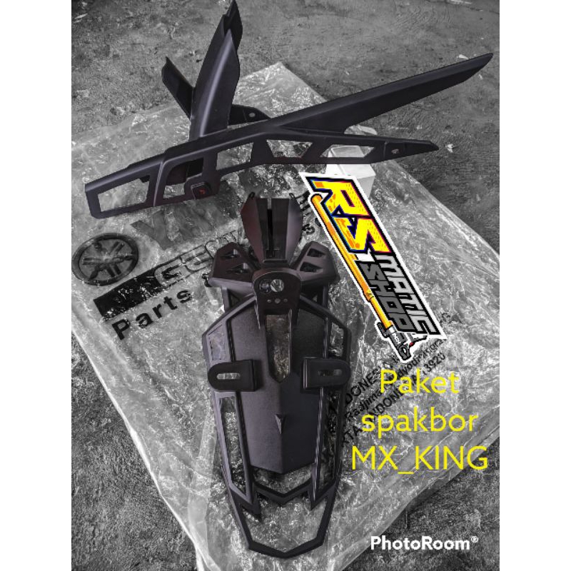 PAKET SPAKBOR SELEBOR BELAKANG CUSTOM COAK TUTUP RANTAI MX_KING 150 NEW YAMAHA