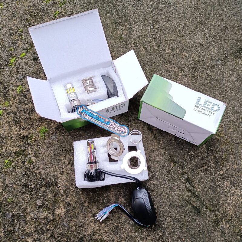 RTD Original Lampu LED 6 sisi Fullset Kipas H6 H4 AC DC
