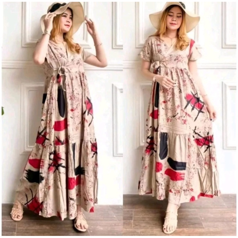 DASTER LONG KIMONO SEMATA KAKI KEKINIAN DAILY HOMEDRESS RAYON TERBARU BAJU SANTAI WANITA