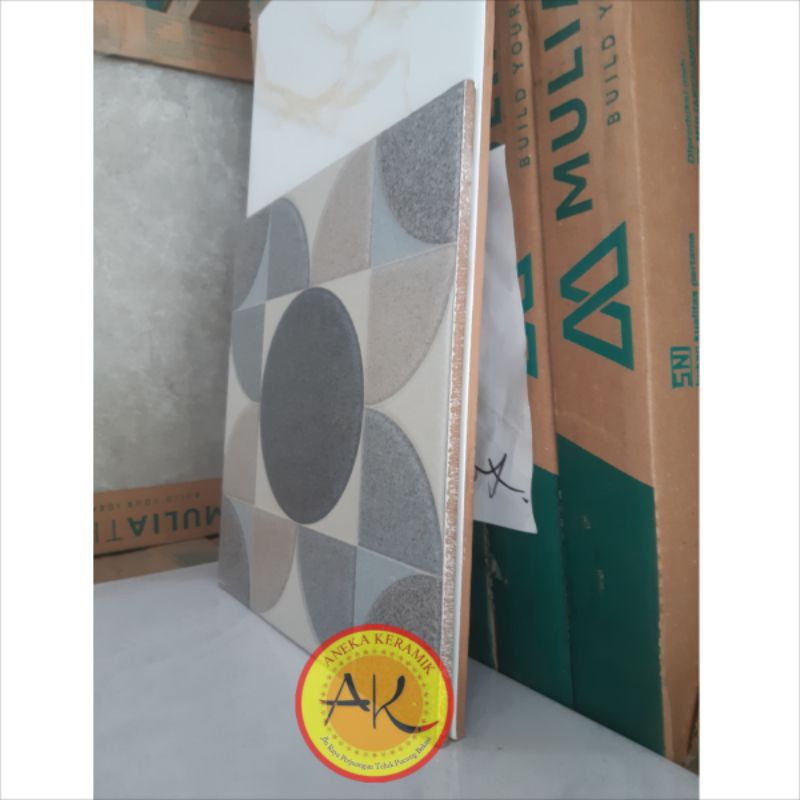 Keramik Lantai Kasar Kamar Mandi / Teras Motif Timbul 25x25 Orient Grey