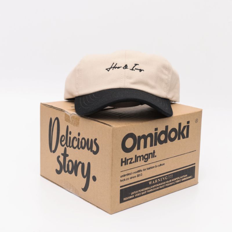 Omidoki Polo Caps Hitam Cream Zugy